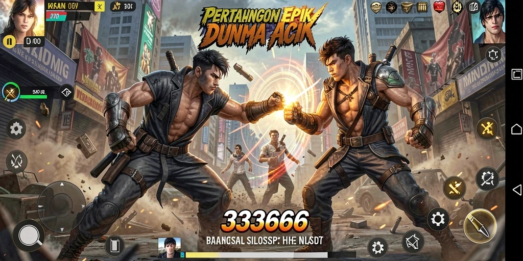 Tampilan gameplay seru dalam 333666 dengan aksi yang mendebarkan.