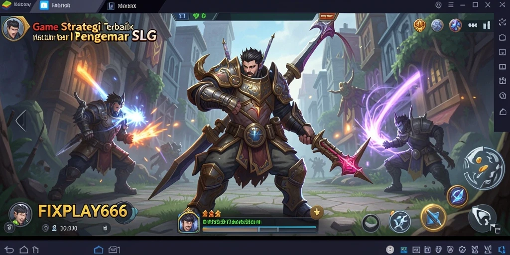Screenshot dari gameplay FIXPLAY666 menunjukkan pertempuran strategi yang seru.