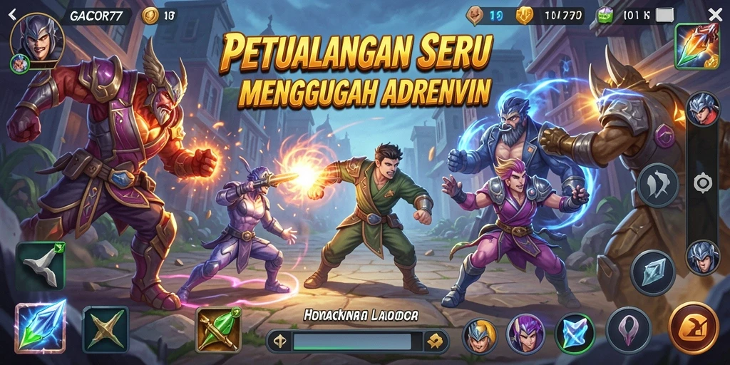 Tampilan screenshot dari gameplay seru GACOR77 yang penuh aksi.