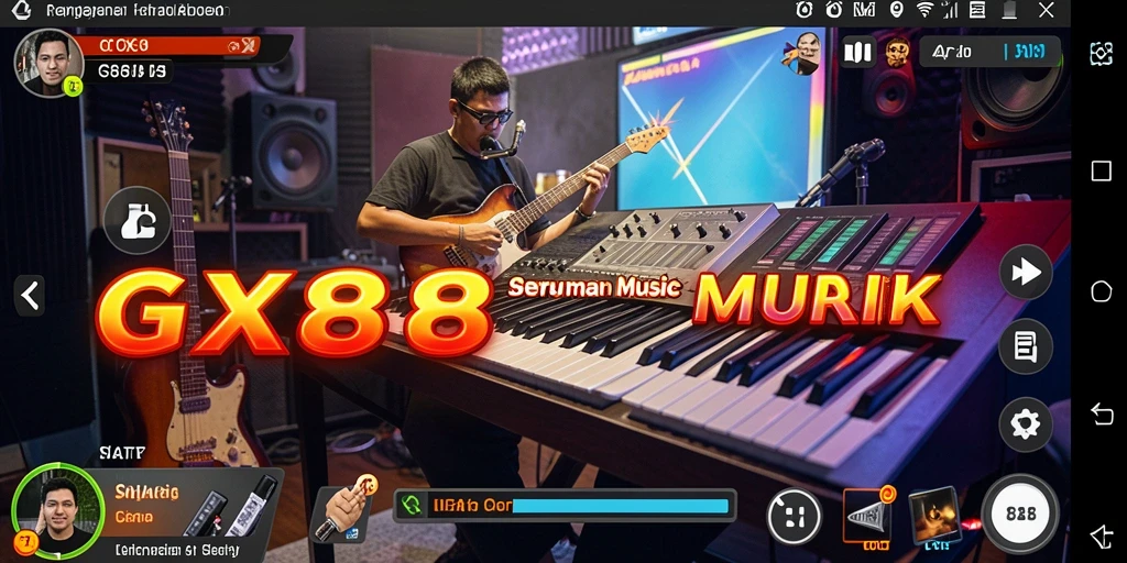 Tampilan gameplay GX88 yang menarik dengan berbagai pilihan lagu.