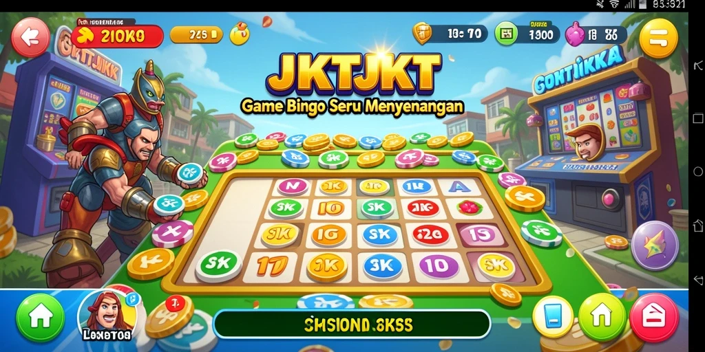 Tampilan gameplay seru dari JKTJKT yang menampilkan momen bingo.