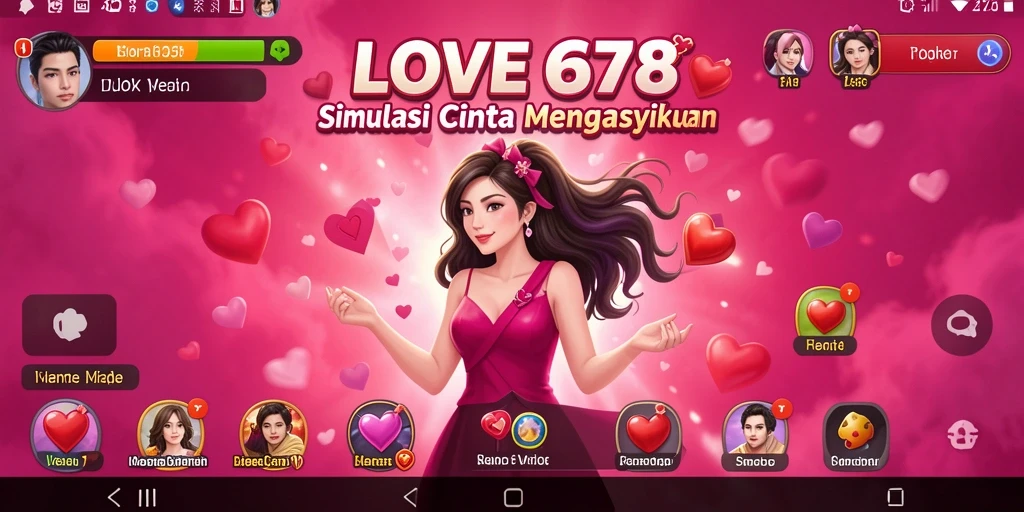 Screenshot Gameplay LOVE678 menampilkan interaksi karakter yang mendalam dan grafis menarik.