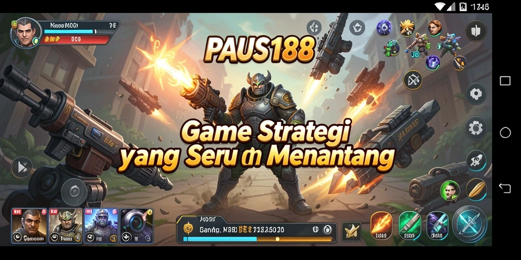 Screenshot utama PAUS188 menampilkan gameplay strategi yang mendebarkan.