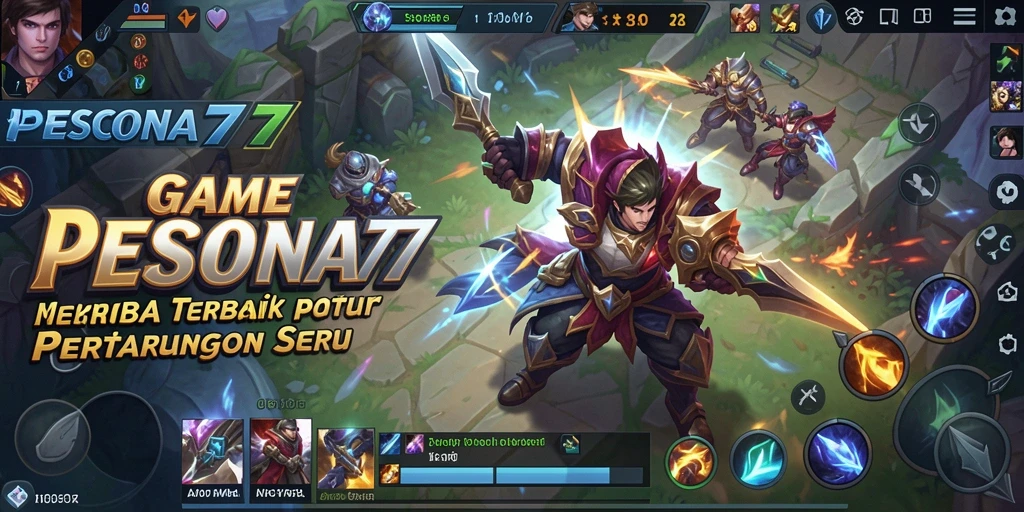 Screenshot menampilkan aksi seru dalam pertempuran MOBA.