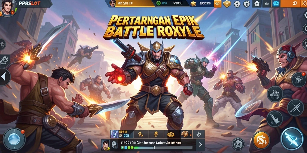 Screenshot dari gameplay intens PP8SLOT dalam aksi Battle Royale.