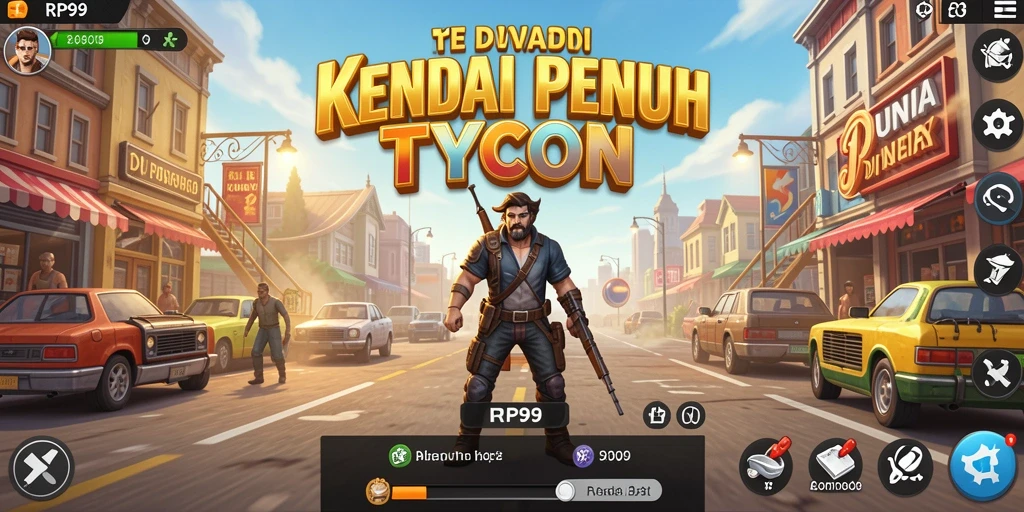 Tampilan gameplay <strong>RP99</strong> yang menarik dalam dunia Tycoon.
