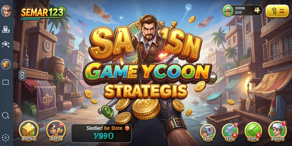 Screenshot utama SEMAR123 menampilkan aksi seru dalam membangun bisnis Tycoon.