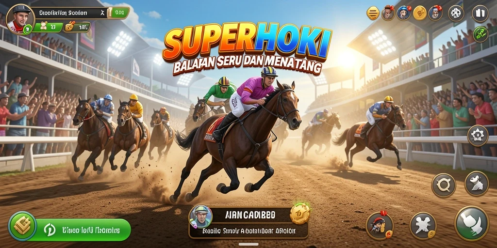 Gameplay mendebarkan dalam balapan kompetitif SUPERHOKI.