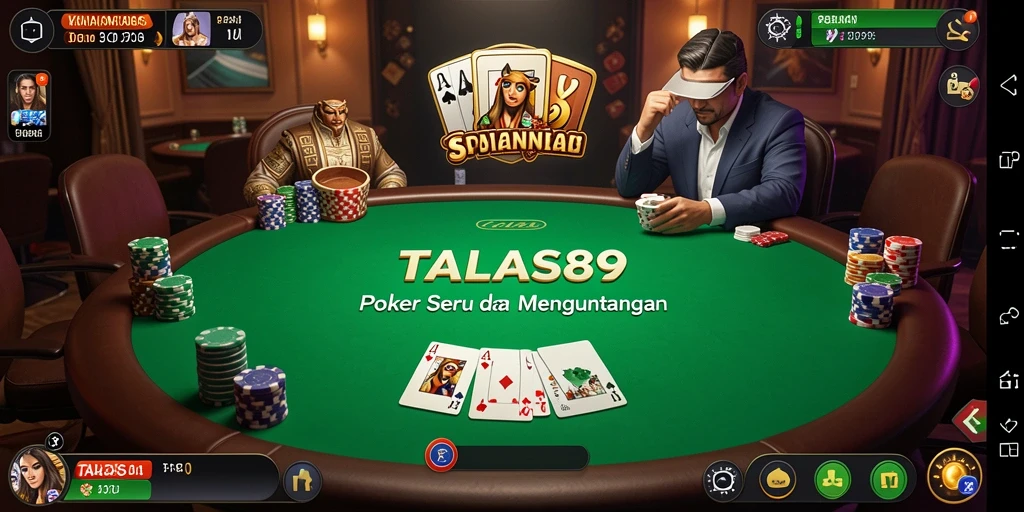 Screenshot TALAS89 menampilkan gameplay poker yang seru dan menantang.