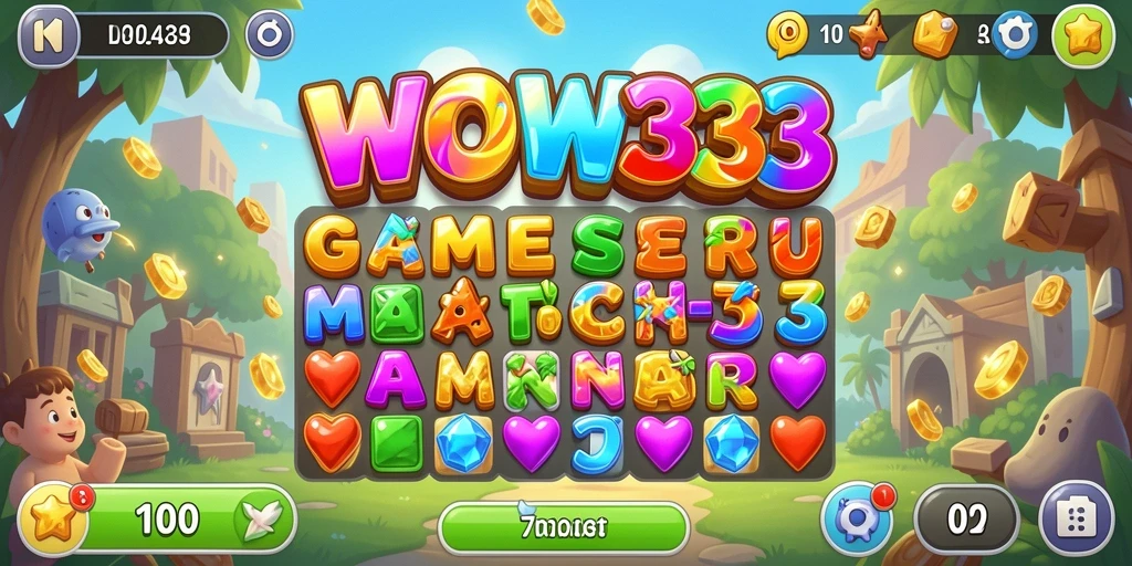 Tampilan gameplay WOW33 yang seru dan penuh warna.